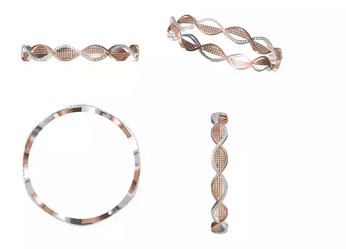 Women Bangle Bracelet STL JCD Details