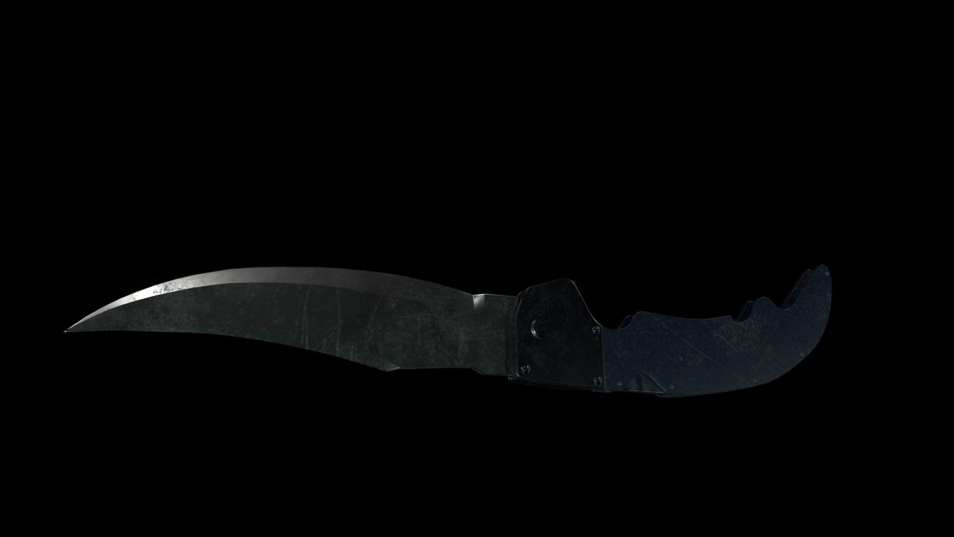 Flipknife Knife 3D Gameasset Low Poly PBR Low-poly 3D model_4