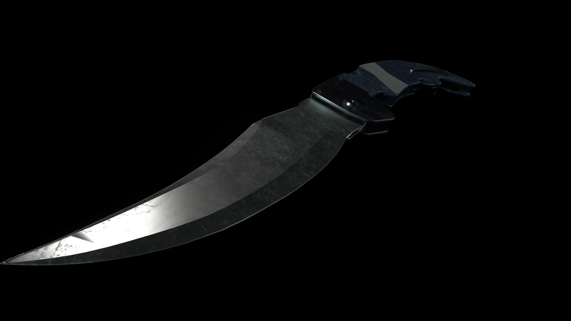 Flipknife Knife 3D Gameasset Low Poly PBR Low-poly 3D model_6