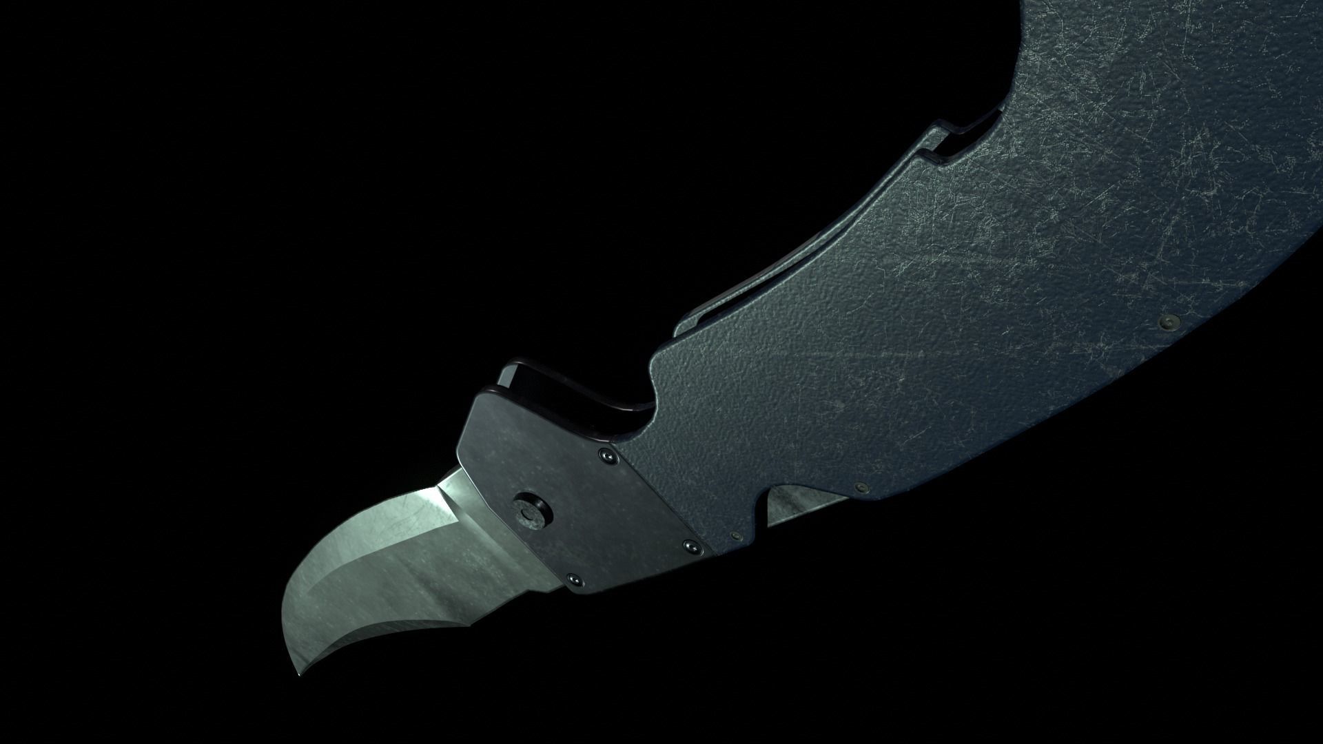 Flipknife Knife 3D Gameasset Low Poly PBR Low-poly 3D model_5