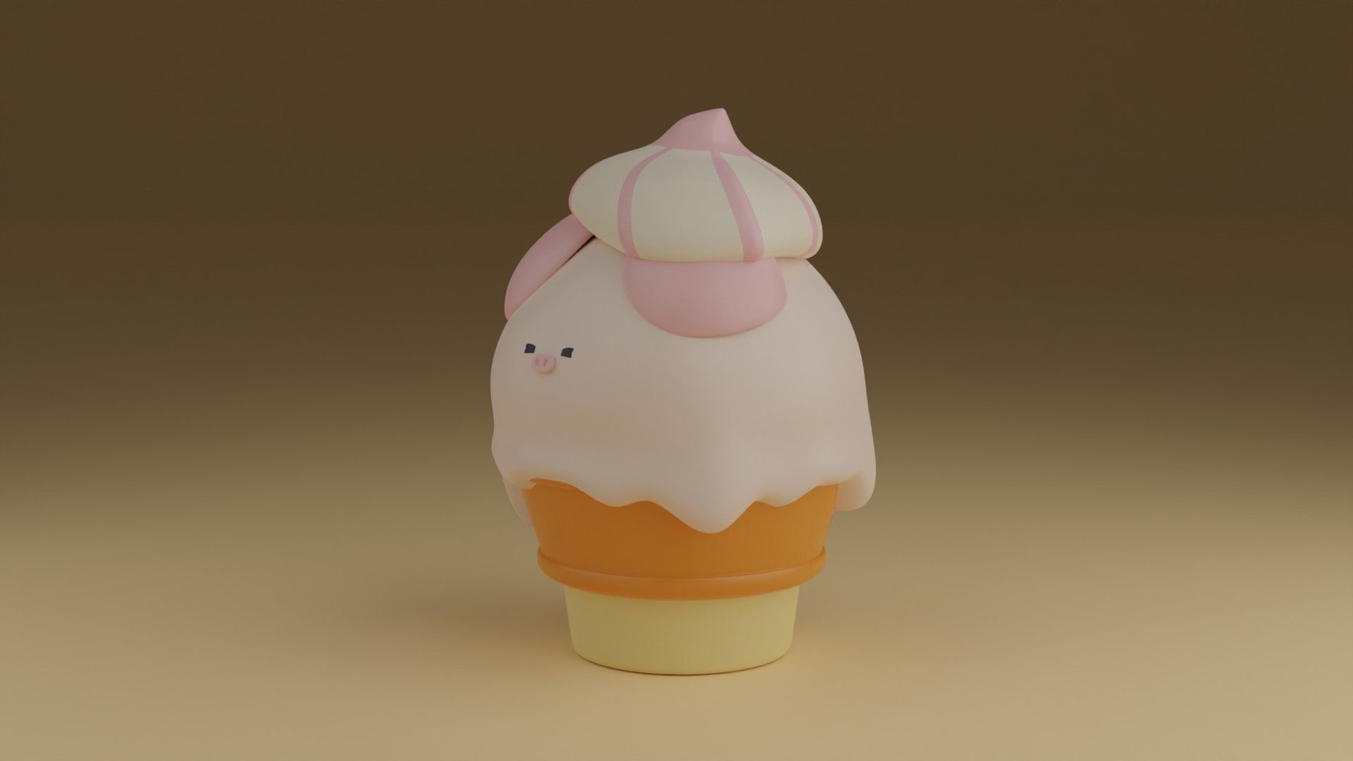 ice crem pig 3D print model_13