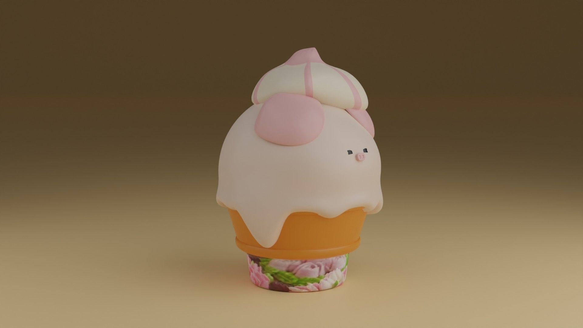 ice crem pig 3D print model_7