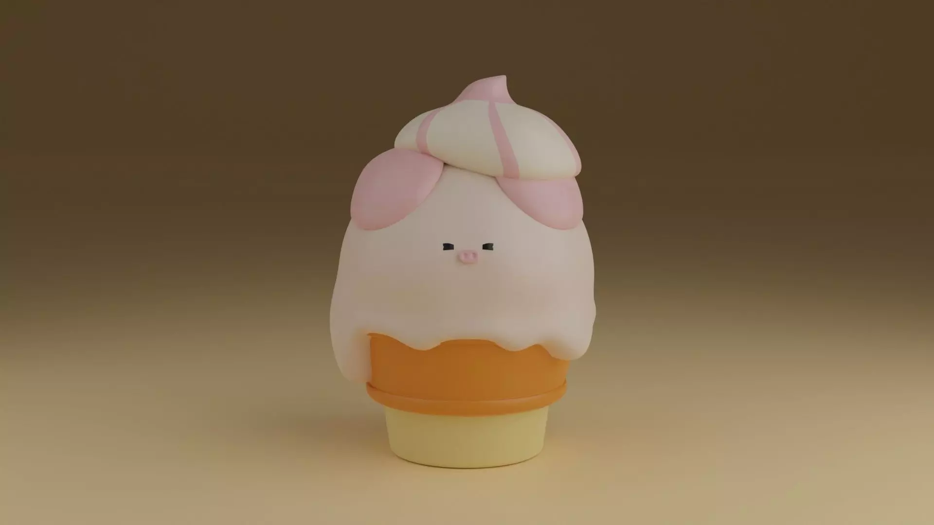 ice crem pig 3D print model_0