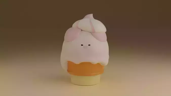 ice crem pig 3D print model