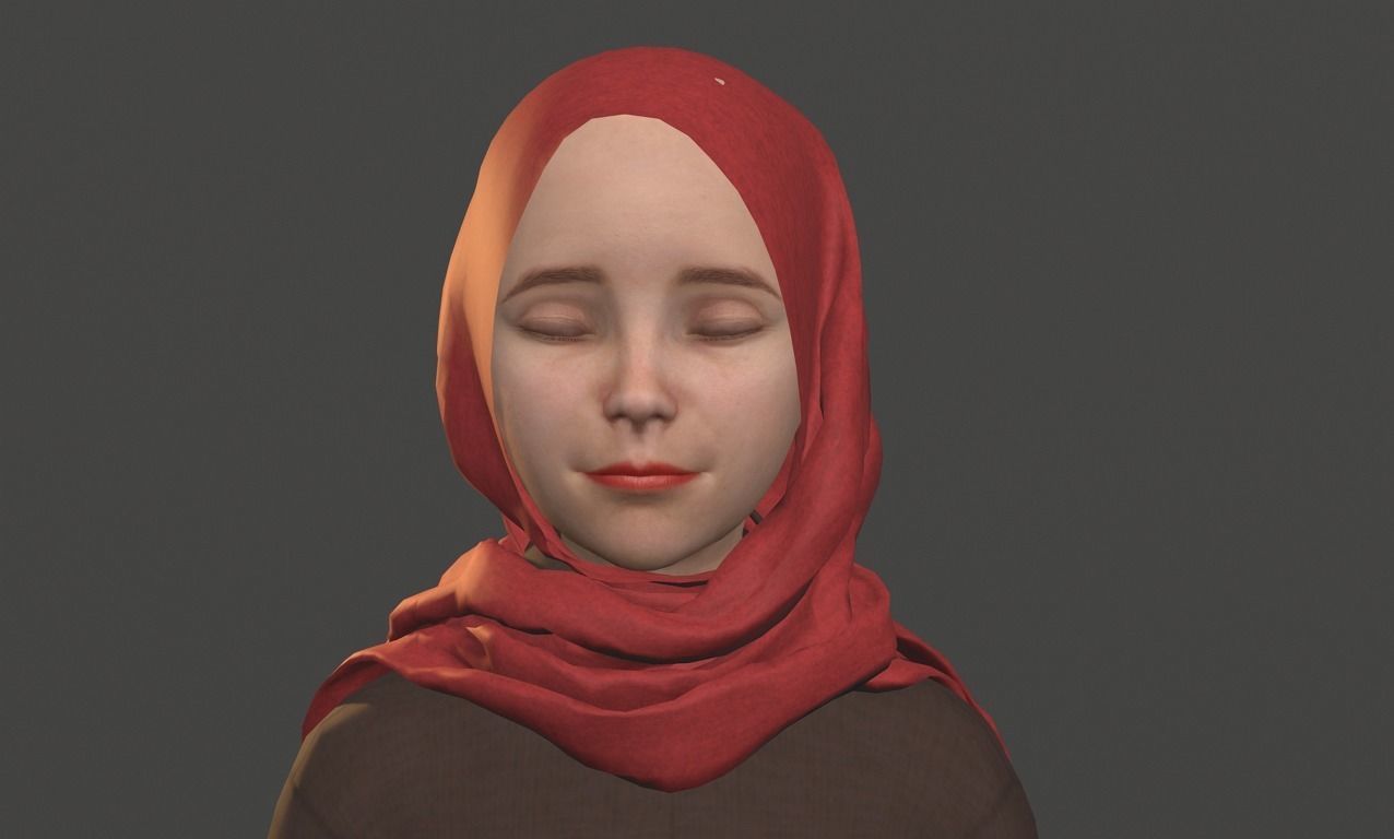 Sofia in hijab - Disney Style 3D model_13
