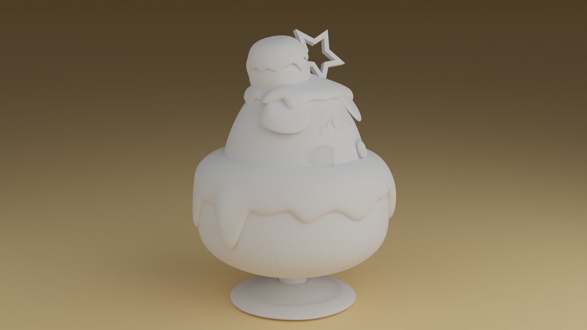 dessert pig 3D print model_2