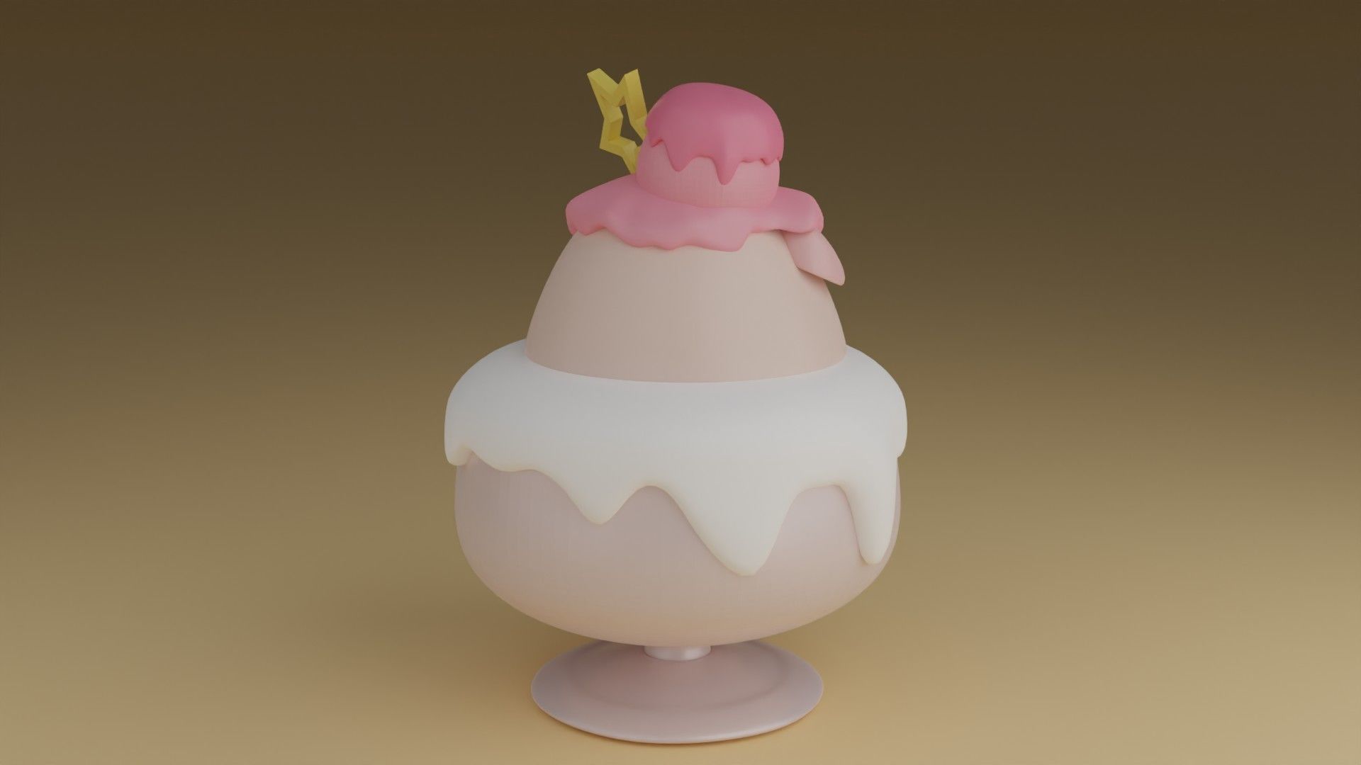 dessert pig 3D print model_9