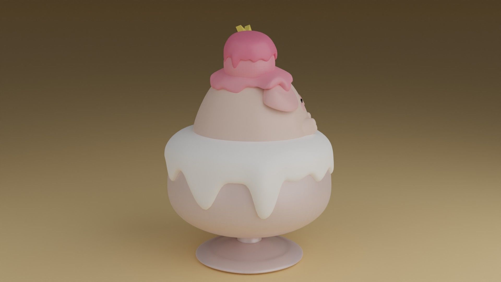 dessert pig 3D print model_8