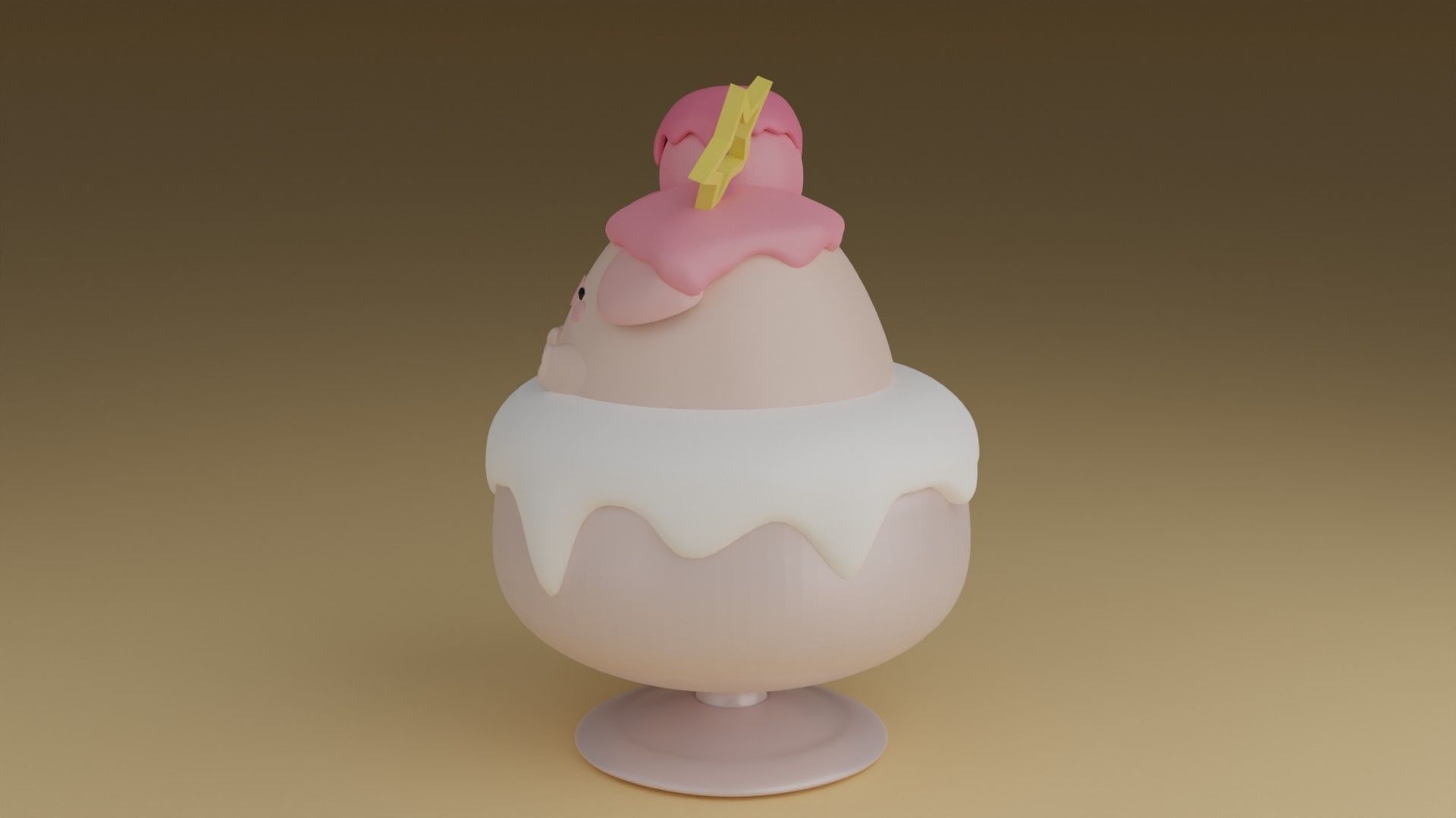 dessert pig 3D print model_12