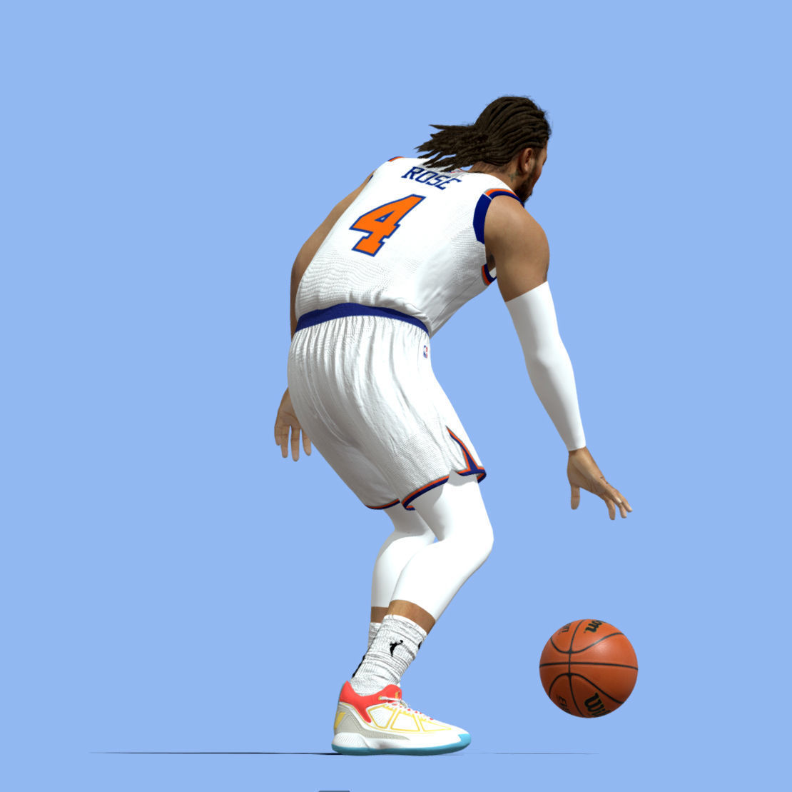 3D Rigged Derrick Rose New York Knicks NBA 3D model_5