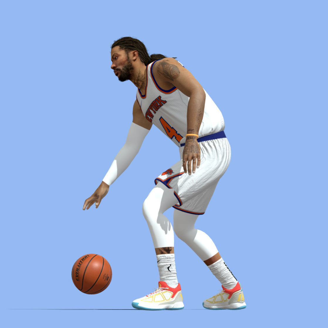3D Rigged Derrick Rose New York Knicks NBA 3D model_6
