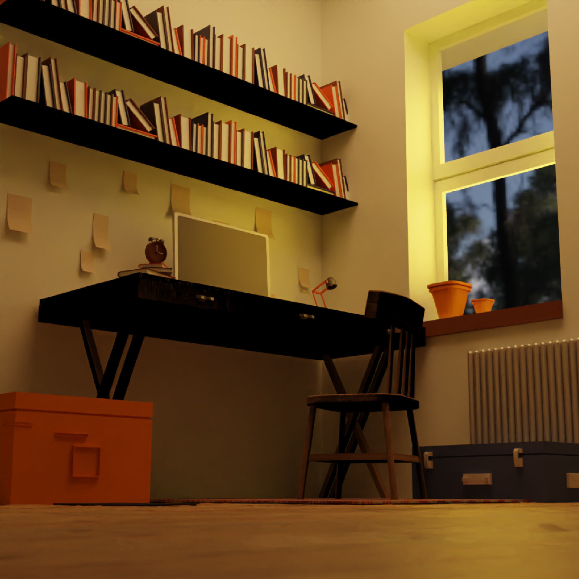 Study Room  3D model_1