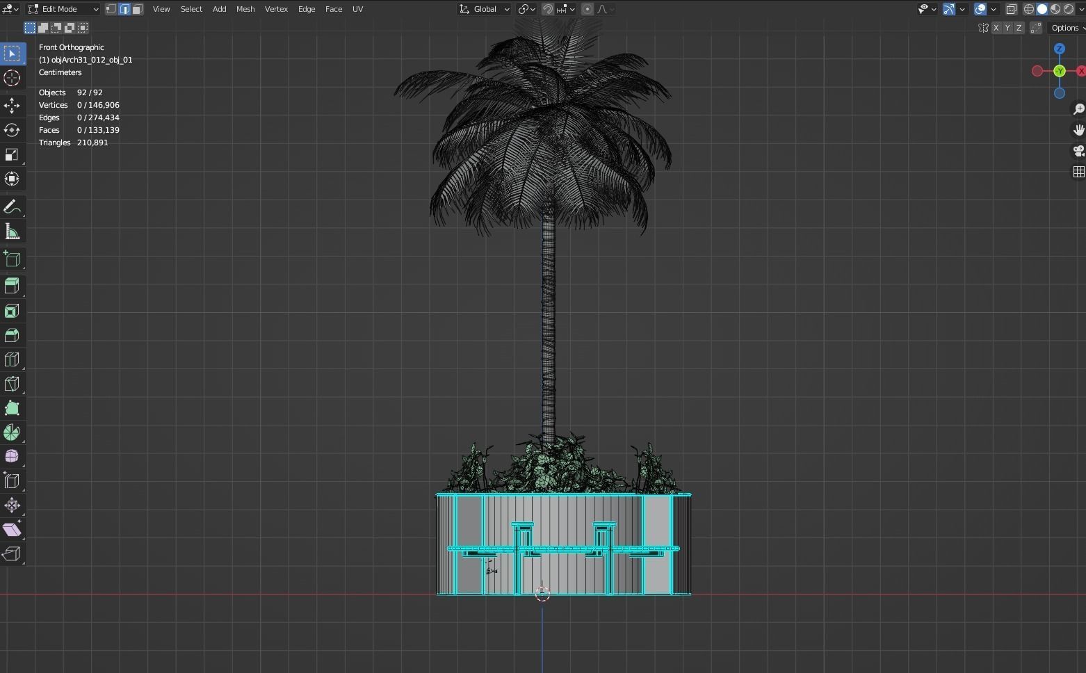 Palm Trees Pack 3d models  Low-poly 3D model_5