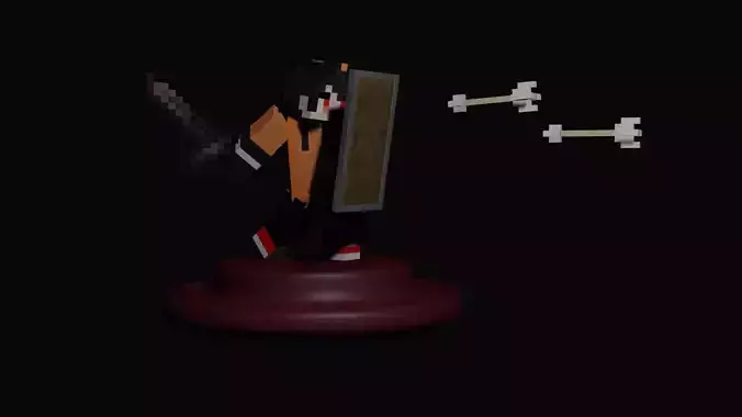 minecraft figuran 3D model