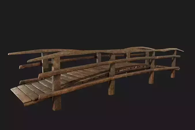 Old Wooden Medival Bridge 01