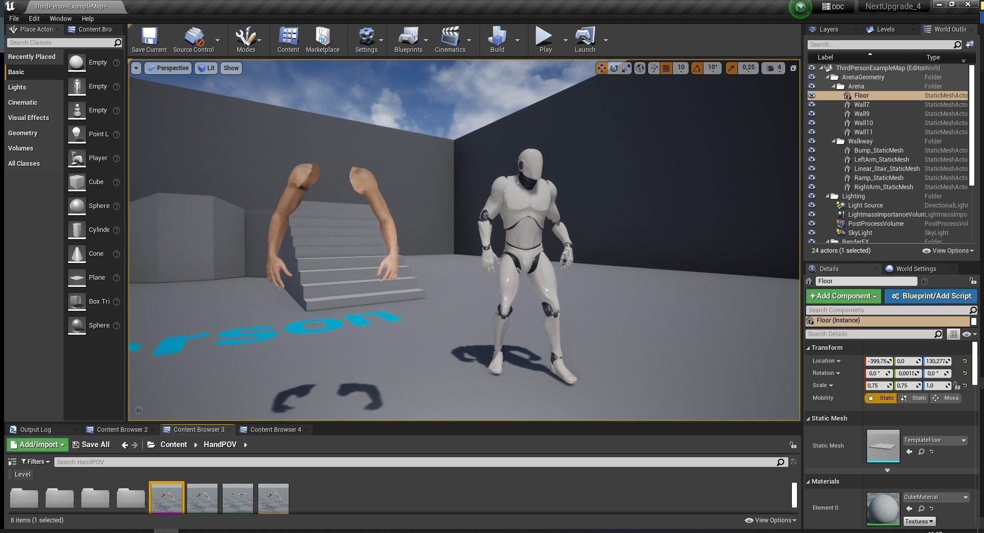 VR 4K Realistic Hands Multi-Skins Colors Rigged HQ Low-poly 3D model_19