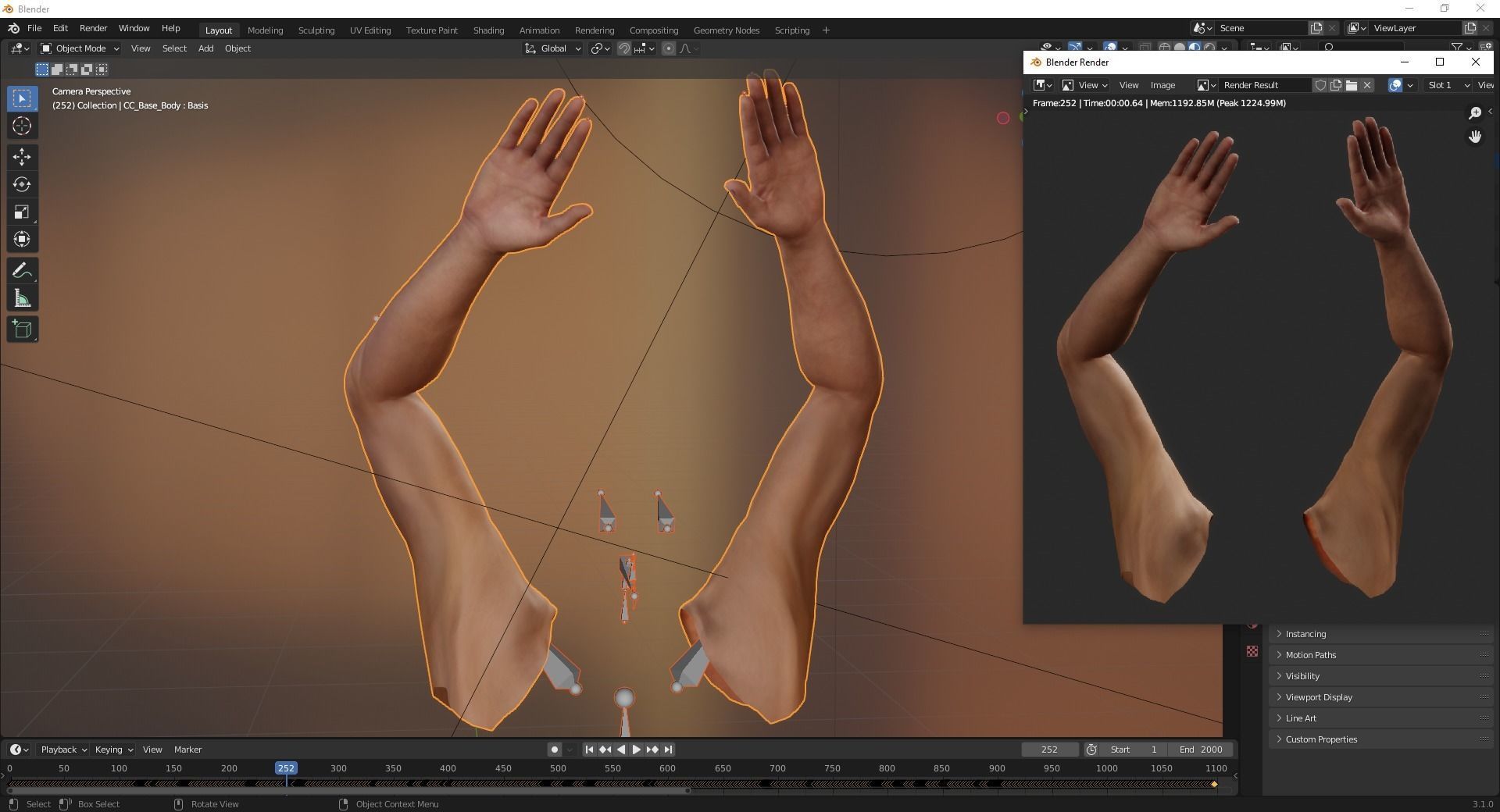 VR 4K Realistic Hands Multi-Skins Colors Rigged HQ Low-poly 3D model_15