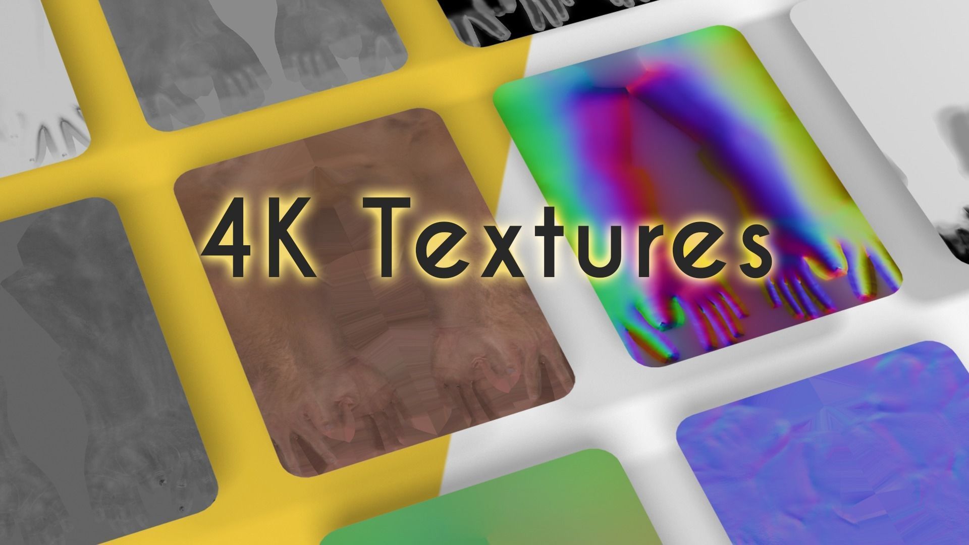 VR 4K Realistic Hands Multi-Skins Colors Rigged HQ Low-poly 3D model_1