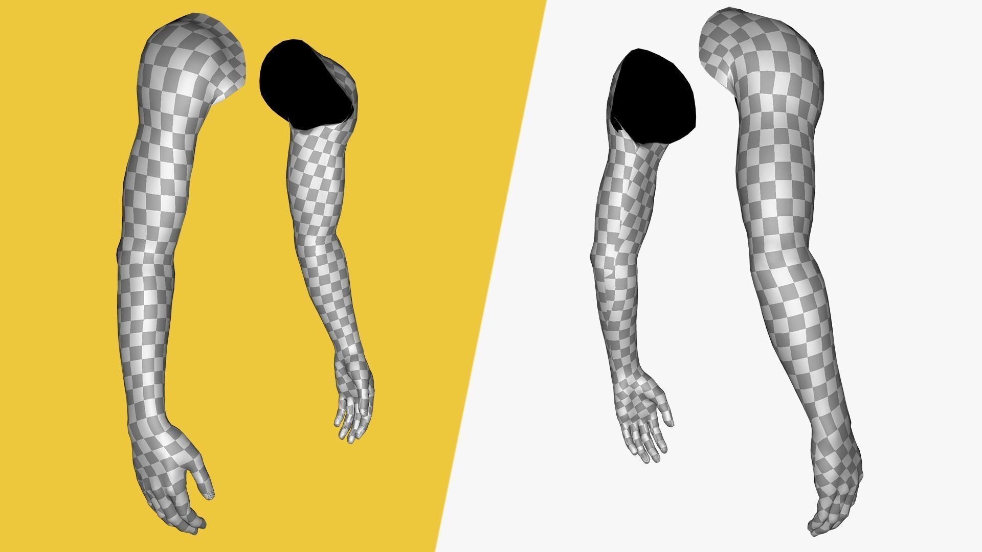 VR 4K Realistic Hands Multi-Skins Colors Rigged HQ Low-poly 3D model_13
