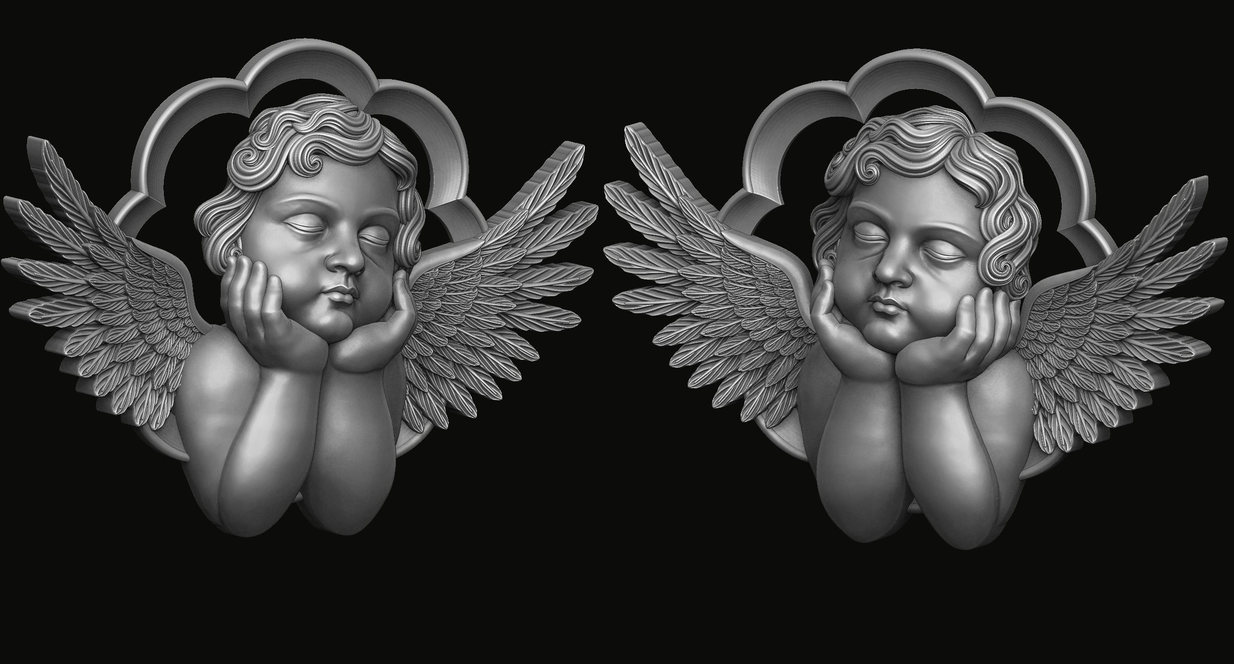 Angel Pendant 3D print model_2