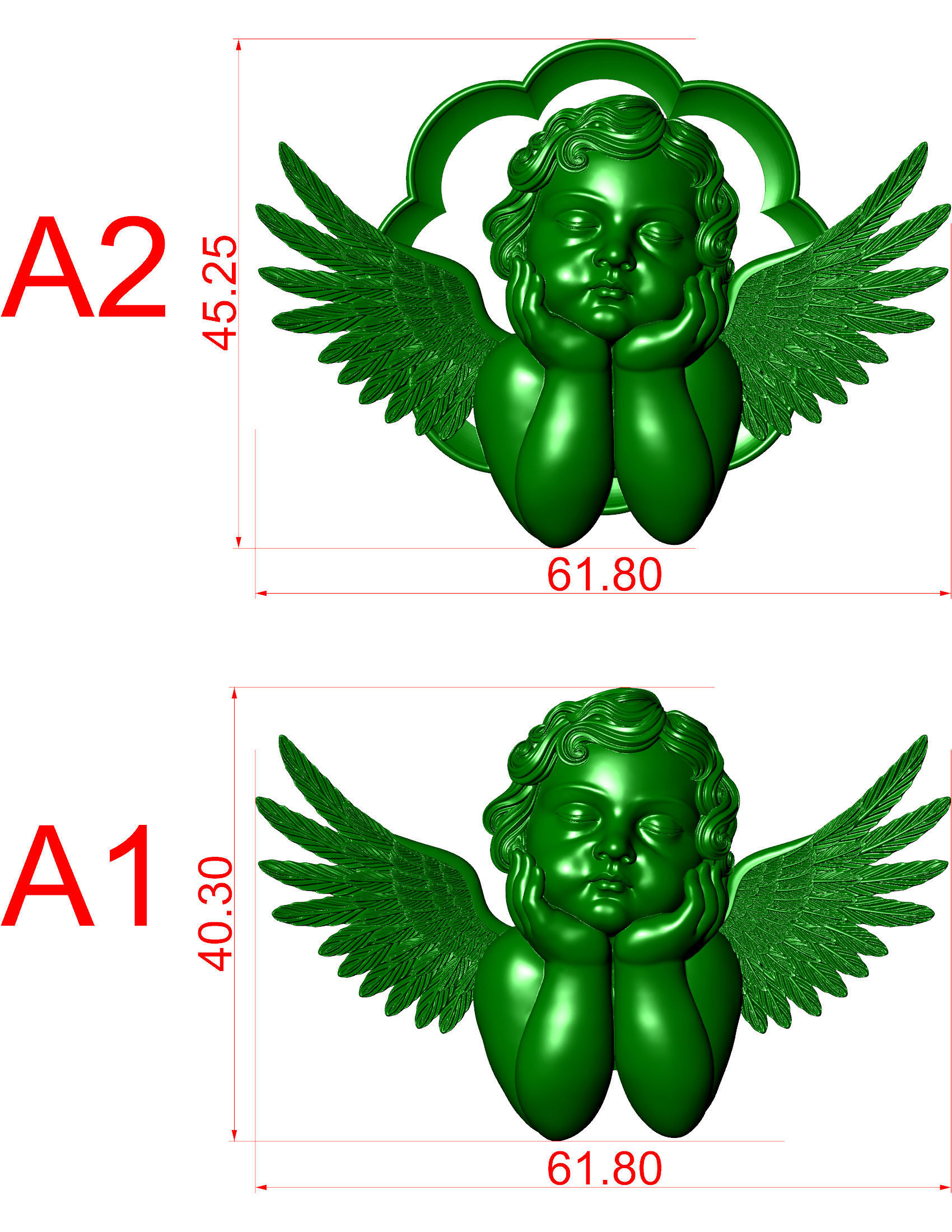 Angel Pendant 3D print model_4