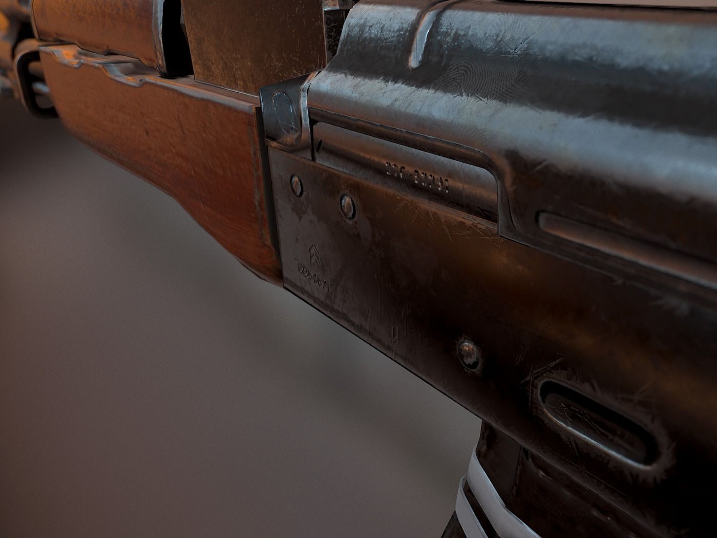 AK47 - PBR Weapon and Game Ready Low-poly 3D model_1