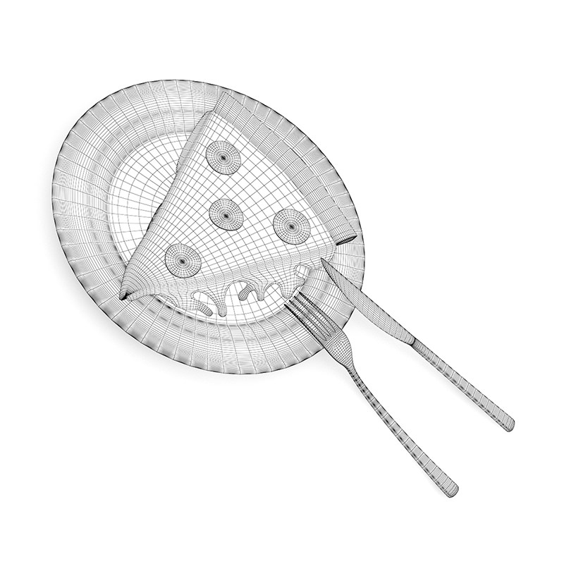 Slice of Pizza 3D model_3