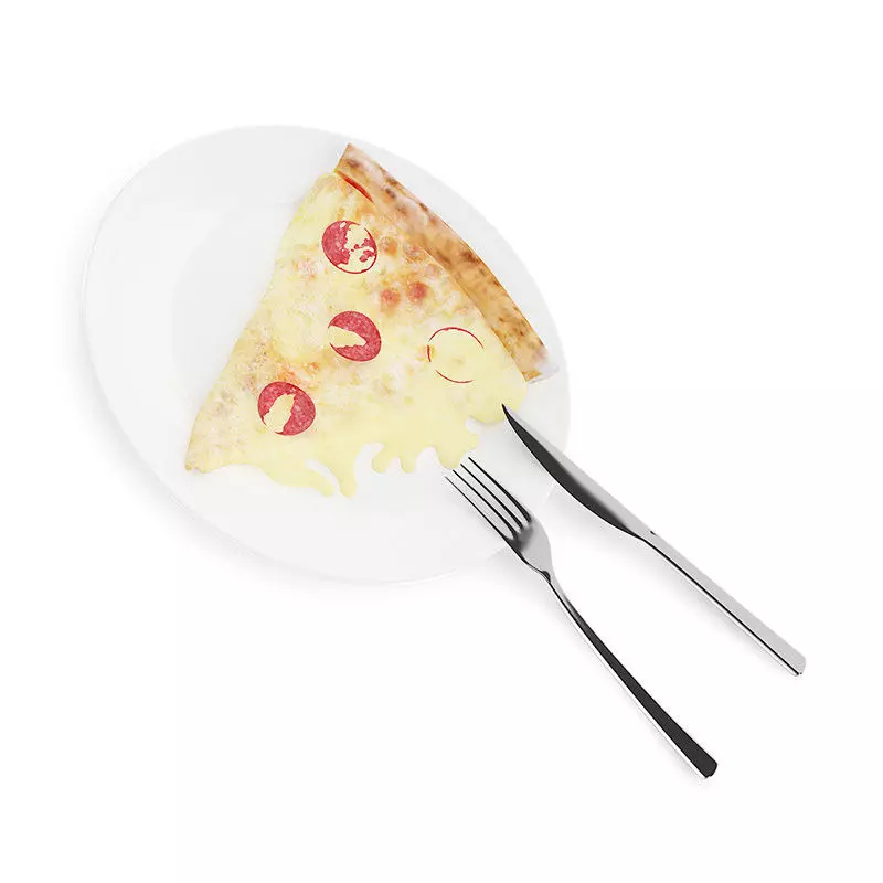 Slice of Pizza 3D model_0