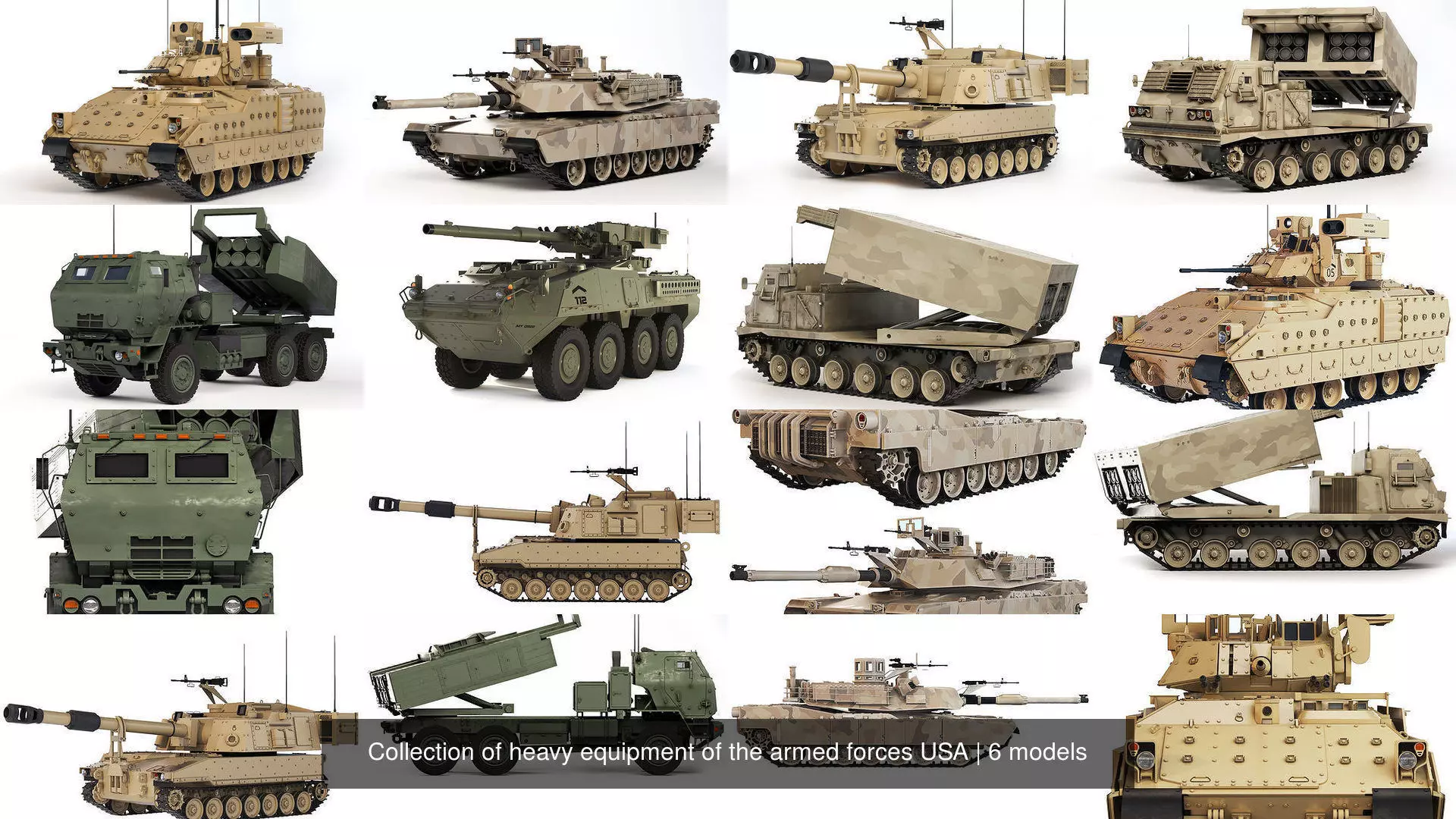 Collection of heavy equipment of the armed forces USA _1