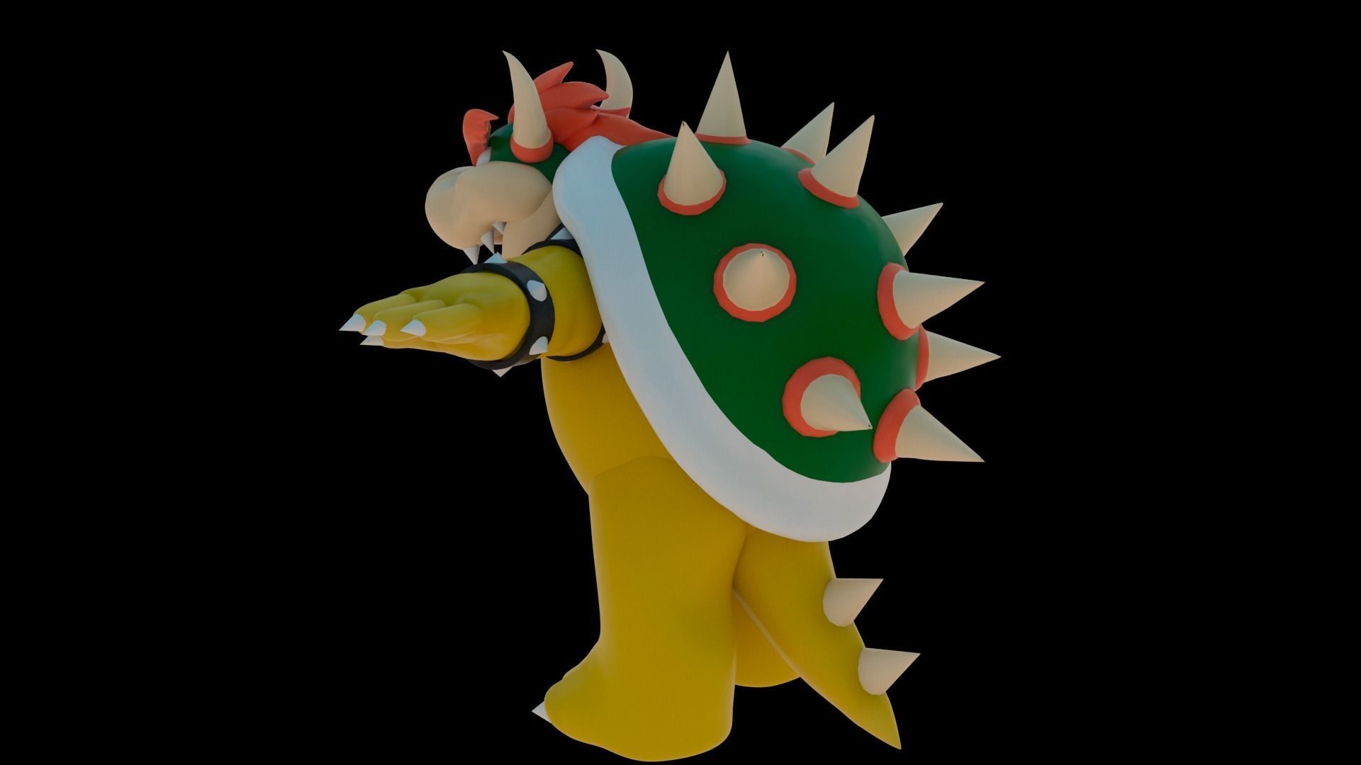 Bowser Low-poly 3D model_7