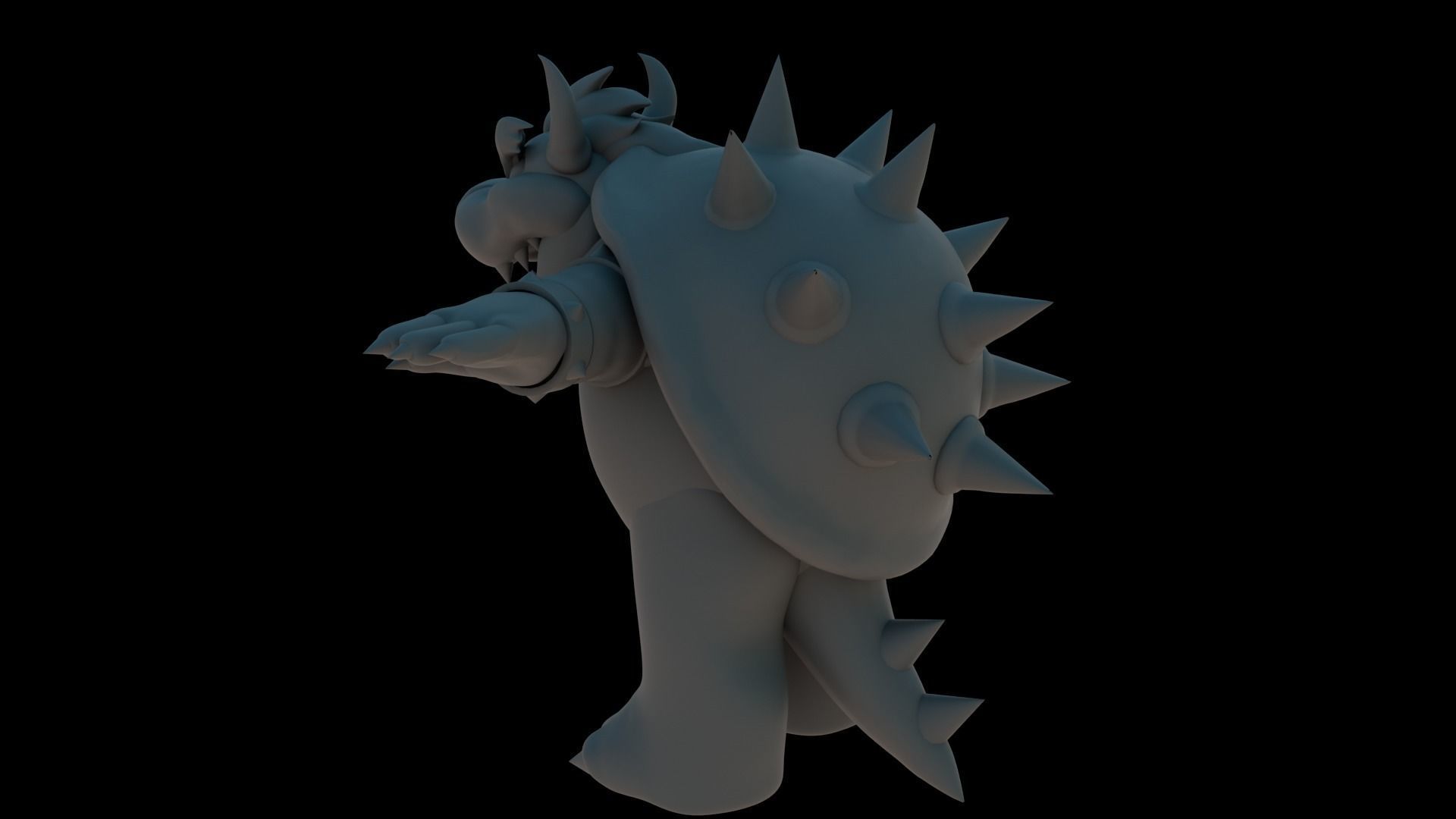 Bowser Low-poly 3D model_28