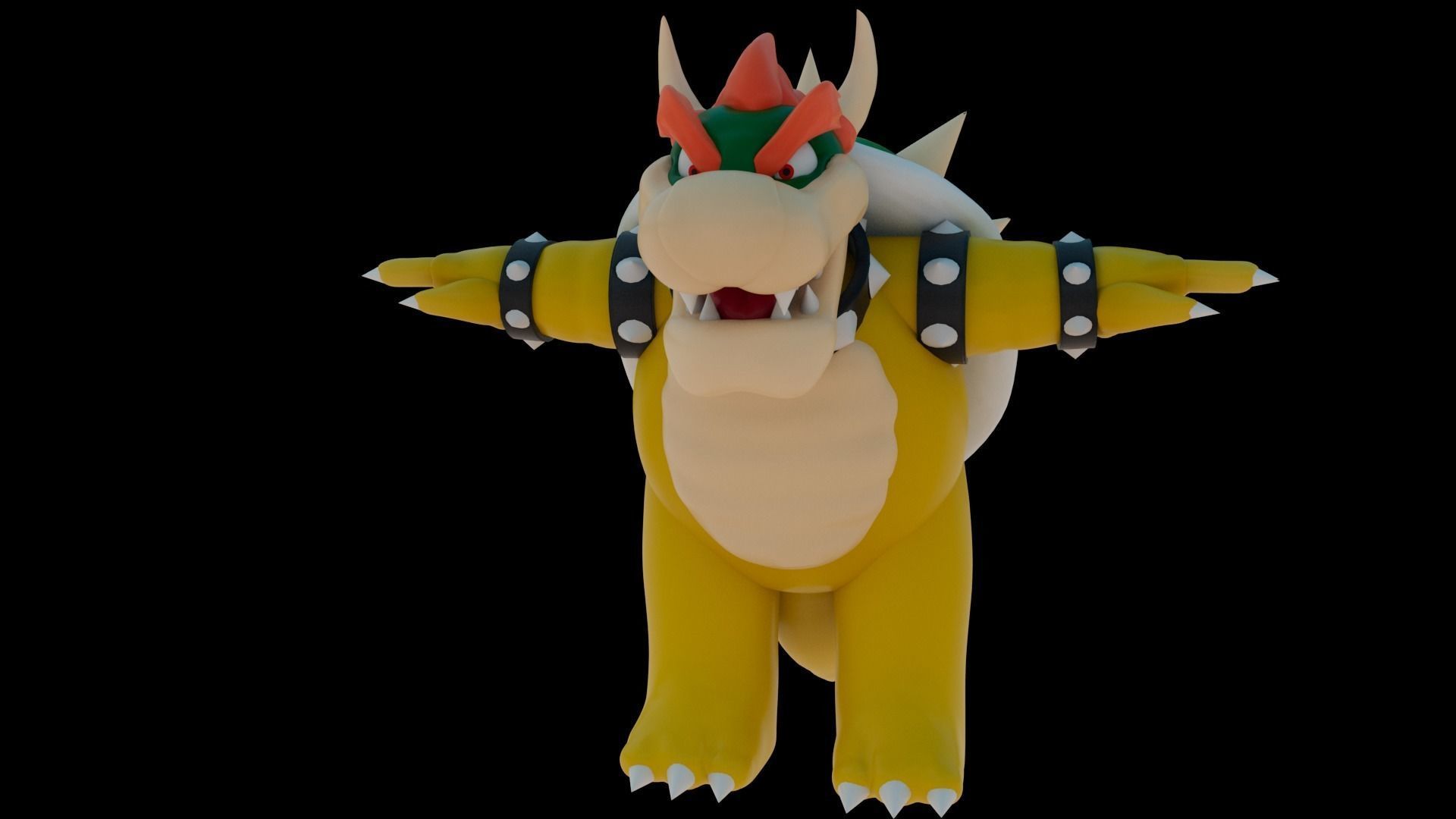Bowser Low-poly 3D model_1