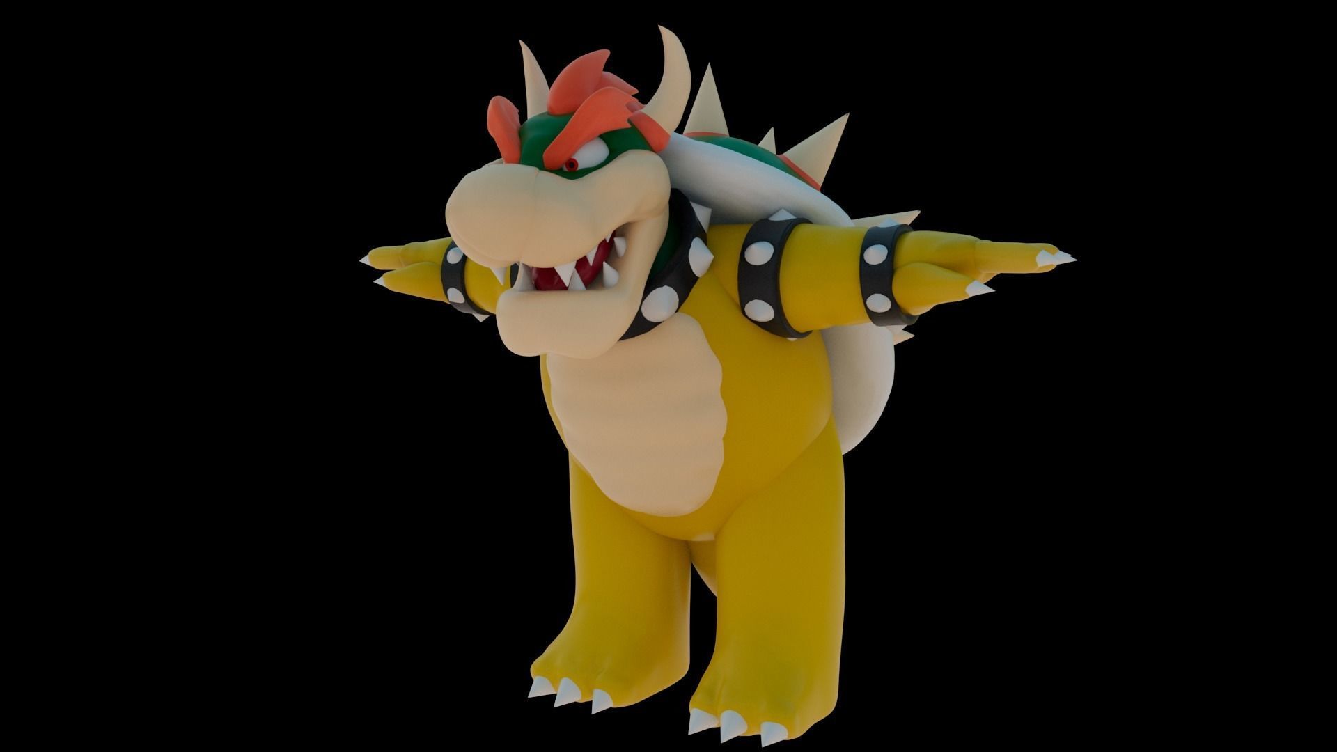 Bowser Low-poly 3D model_3