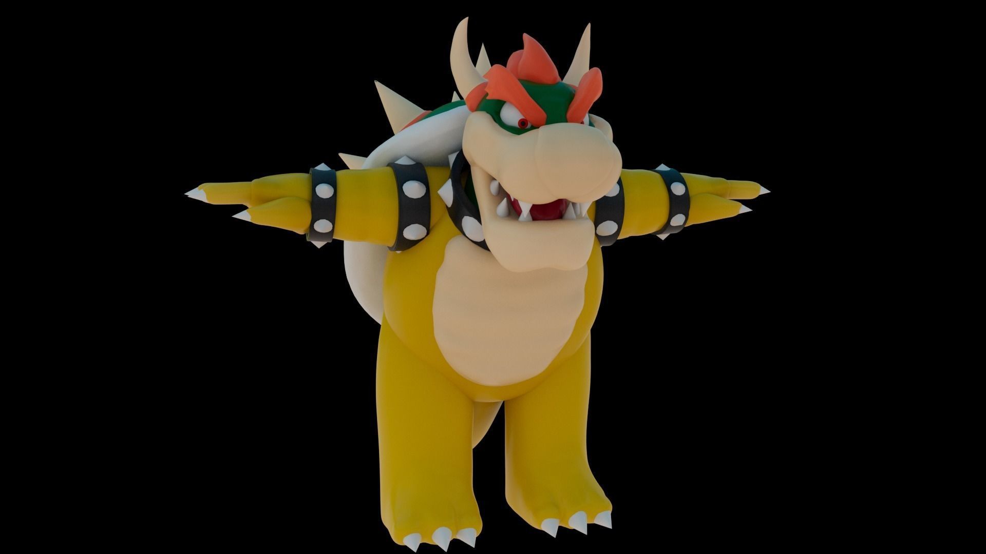 Bowser Low-poly 3D model_14
