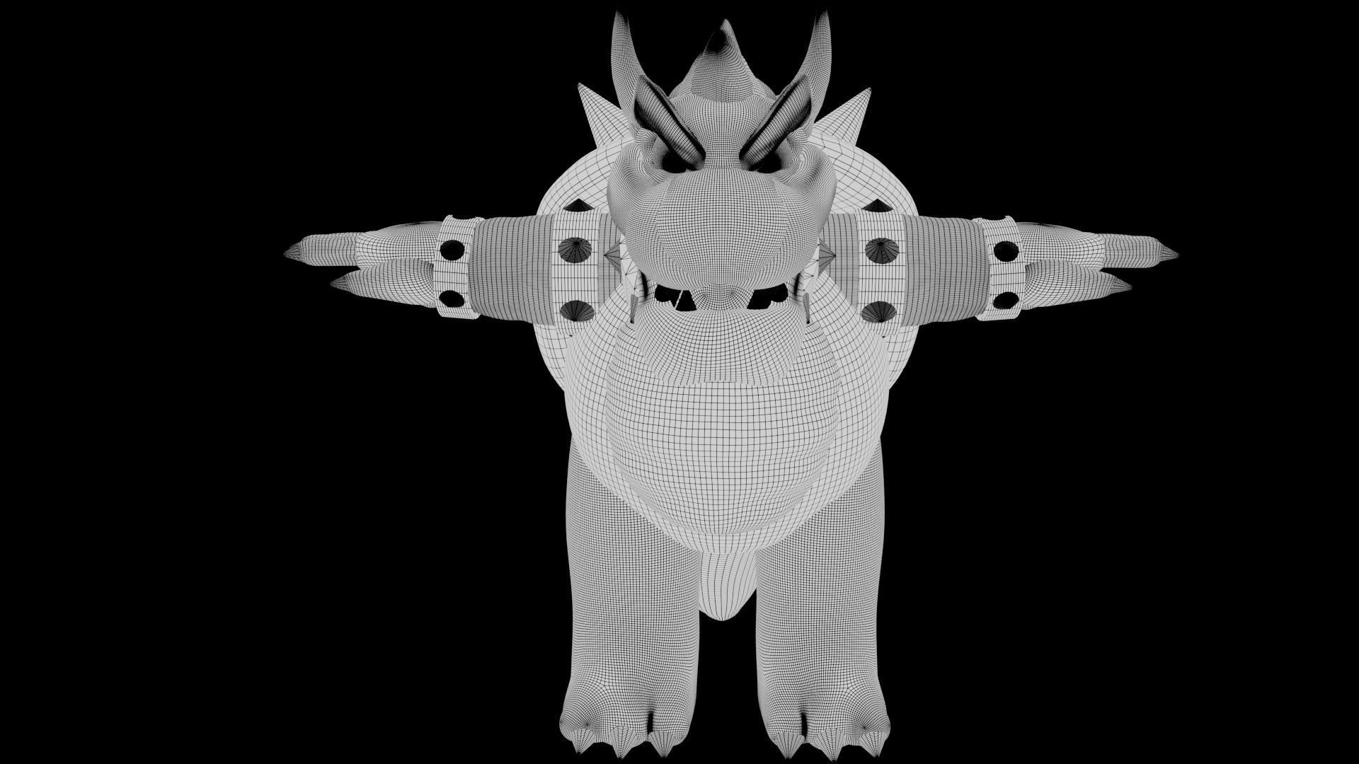 Bowser Low-poly 3D model_36