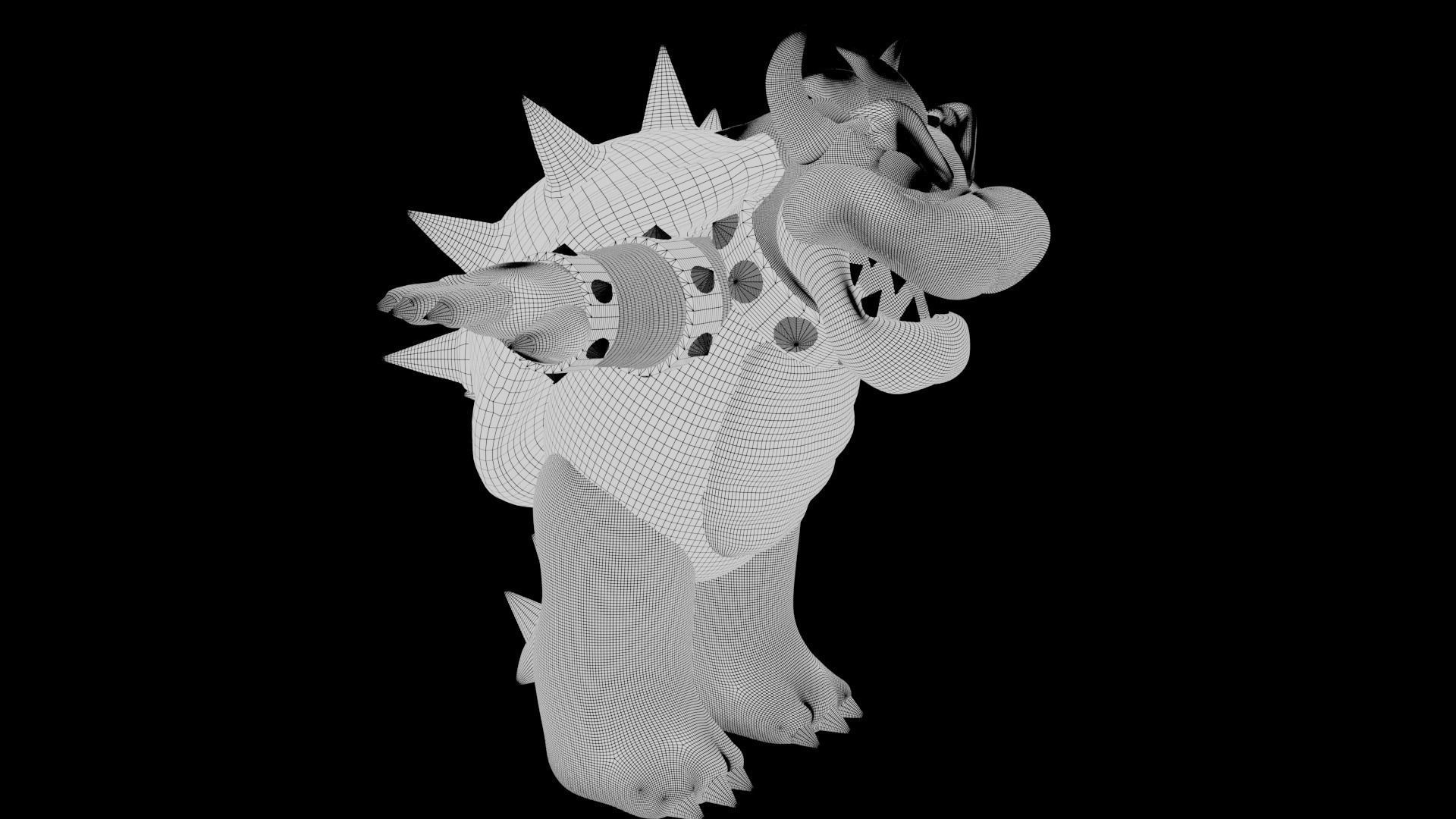 Bowser Low-poly 3D model_44