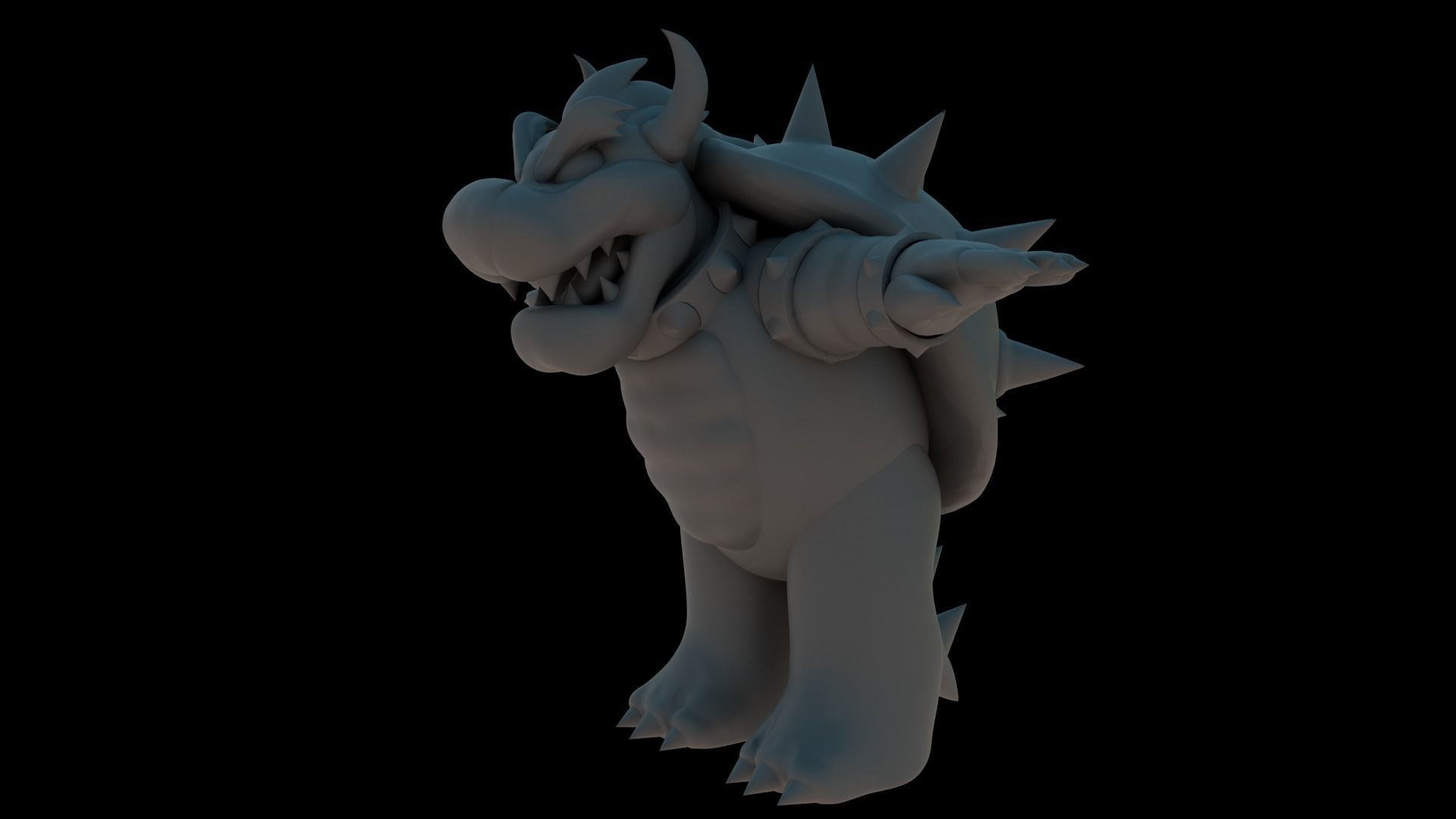 Bowser Low-poly 3D model_20