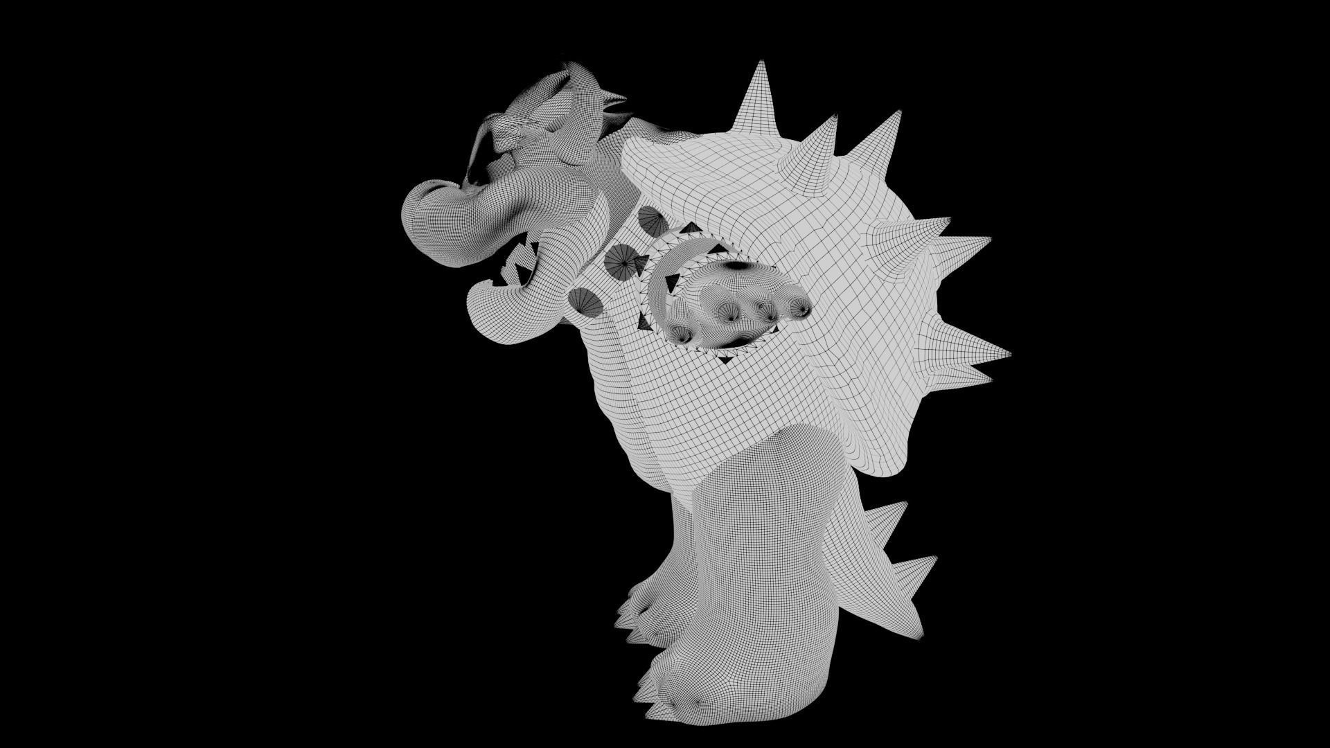 Bowser Low-poly 3D model_38