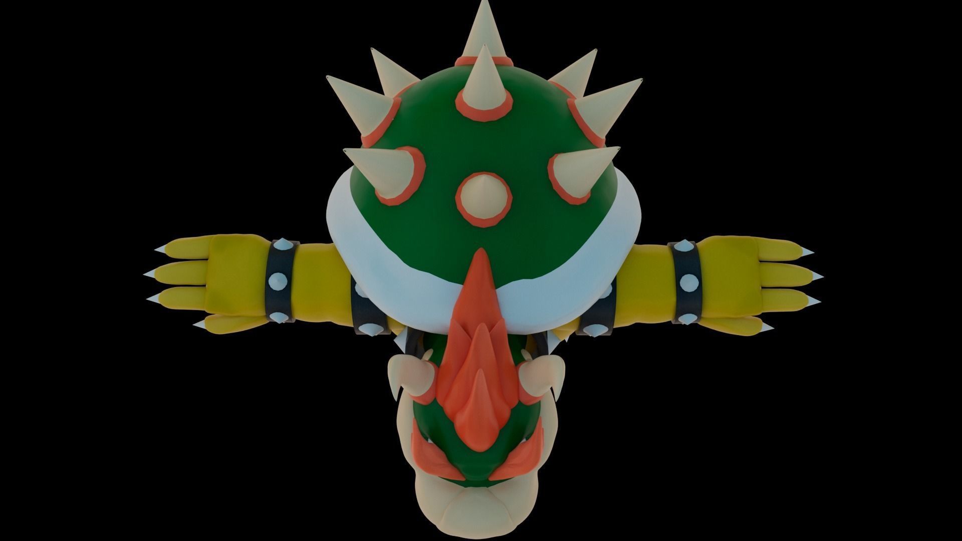 Bowser Low-poly 3D model_16