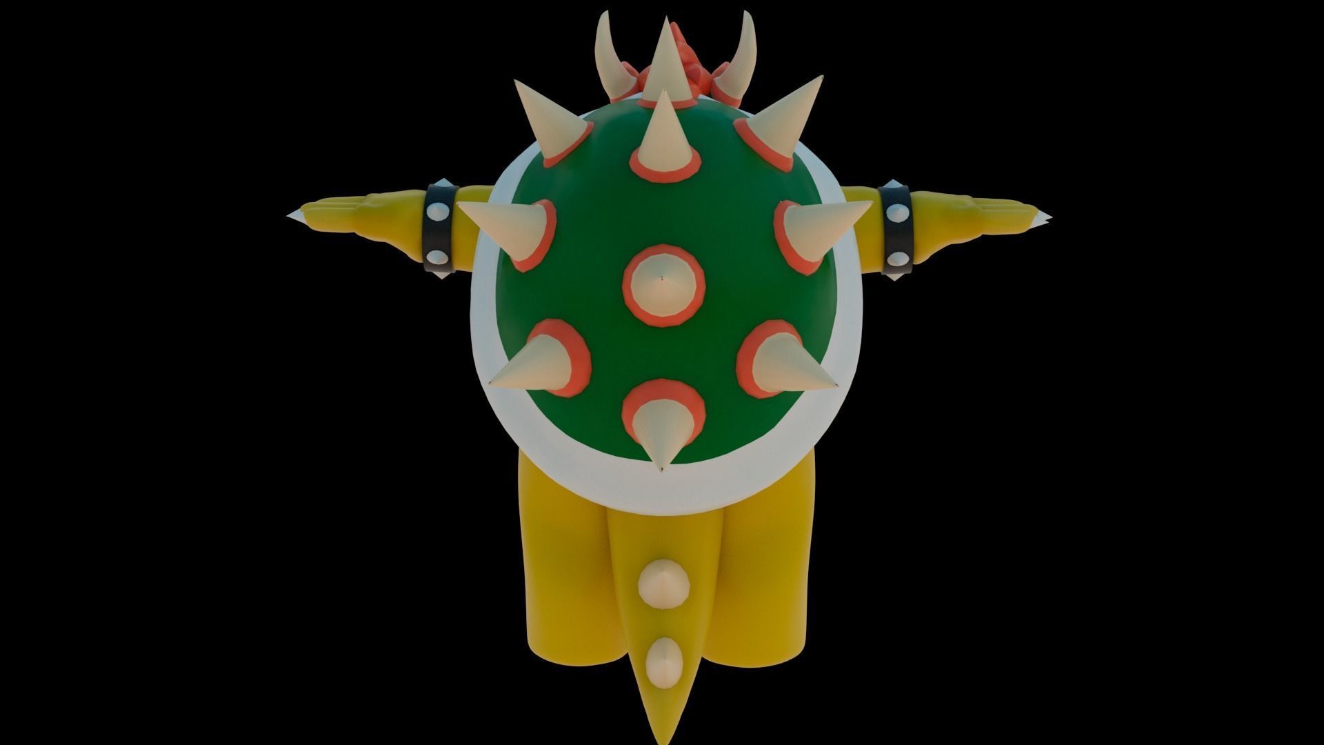 Bowser Low-poly 3D model_8