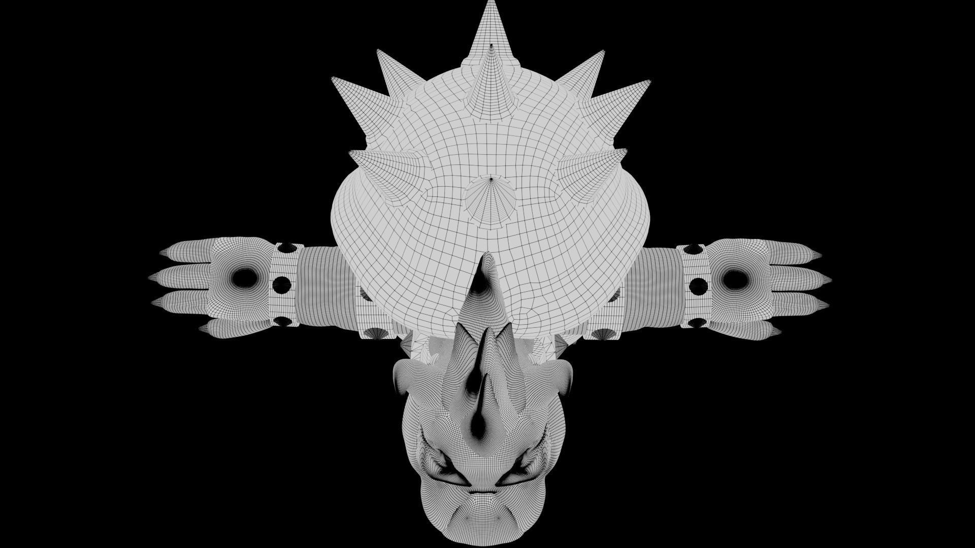 Bowser Low-poly 3D model_52