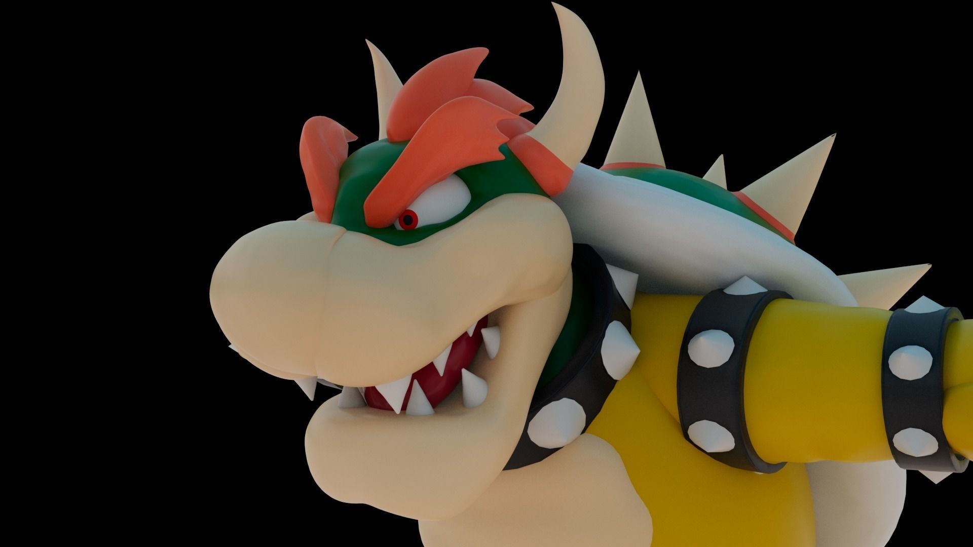 Bowser Low-poly 3D model_2