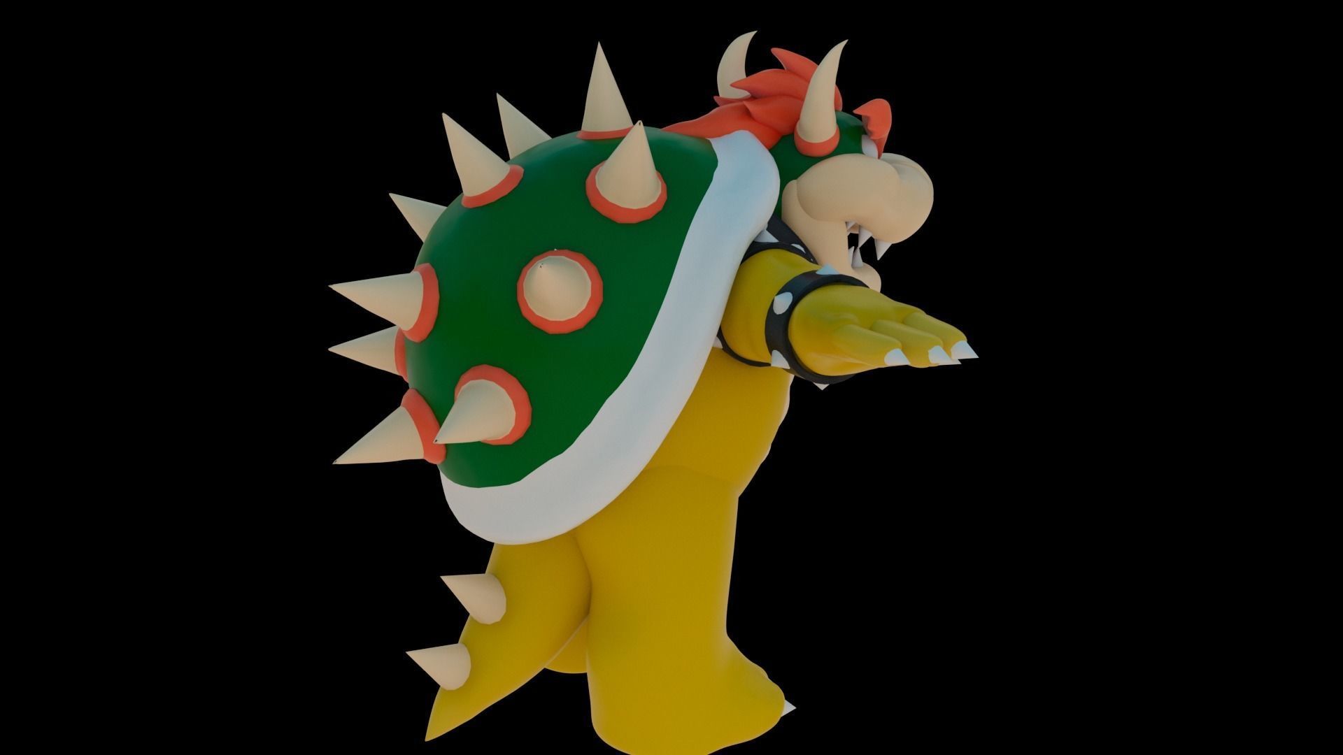 Bowser Low-poly 3D model_10