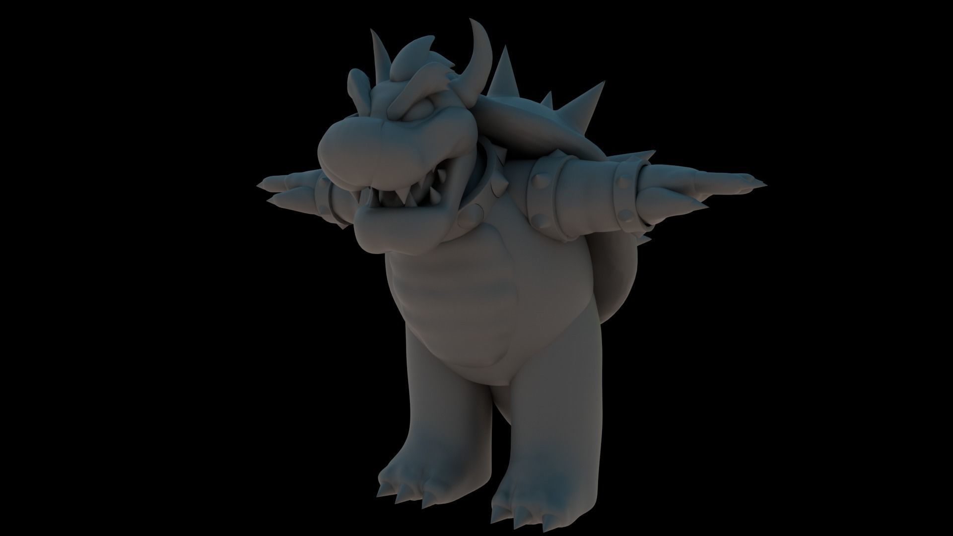 Bowser Low-poly 3D model_23