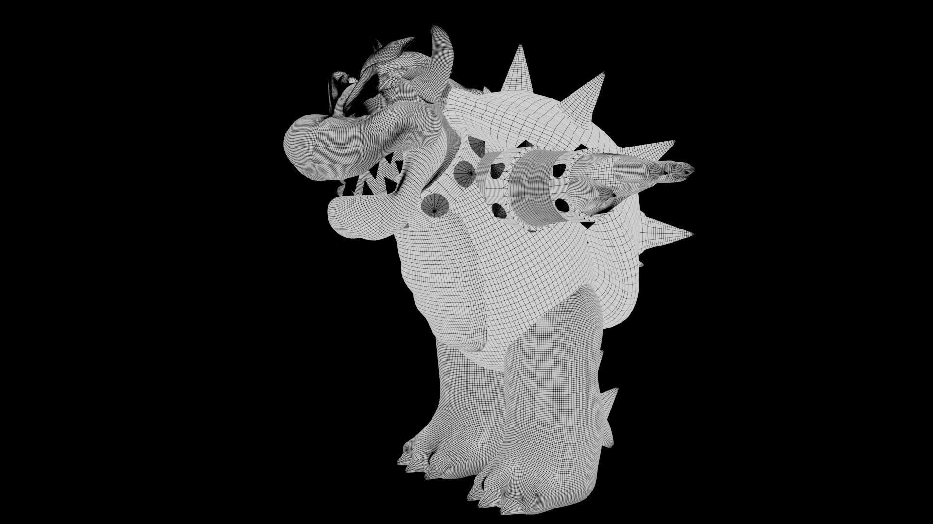 Bowser Low-poly 3D model_37