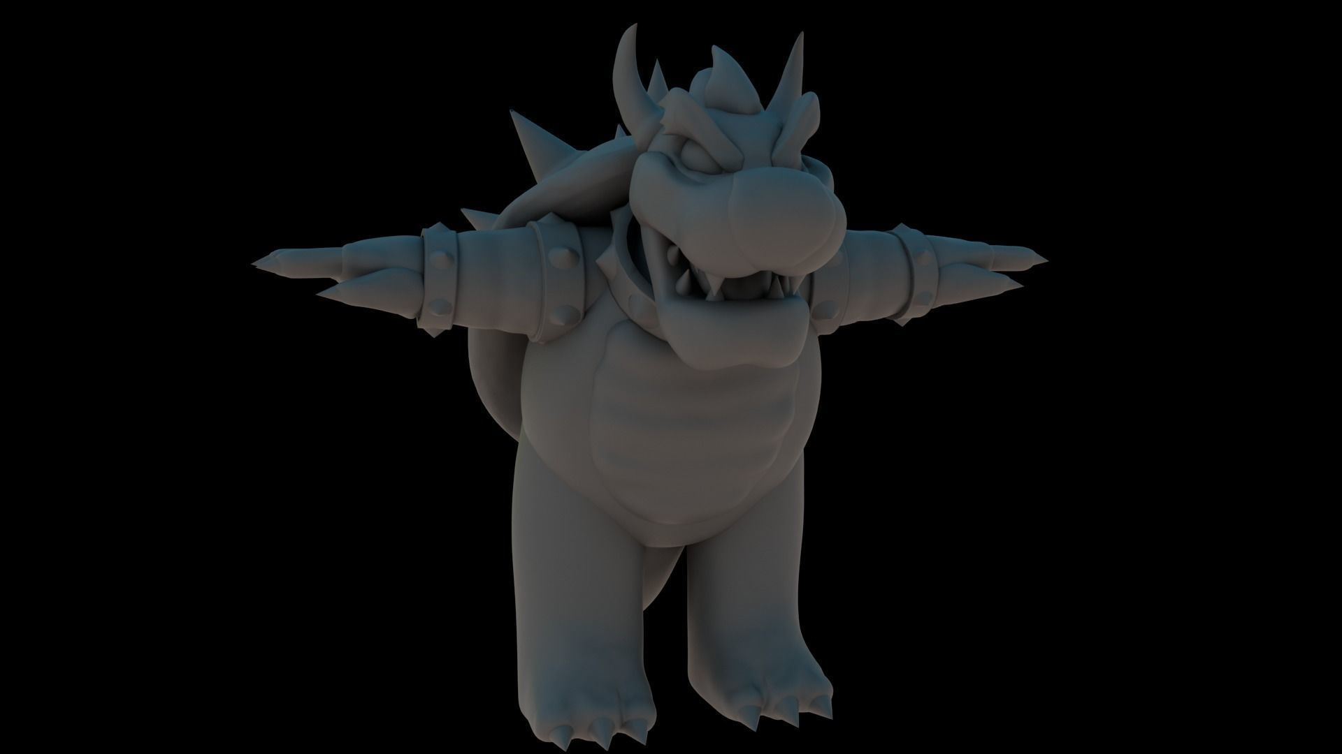 Bowser Low-poly 3D model_29