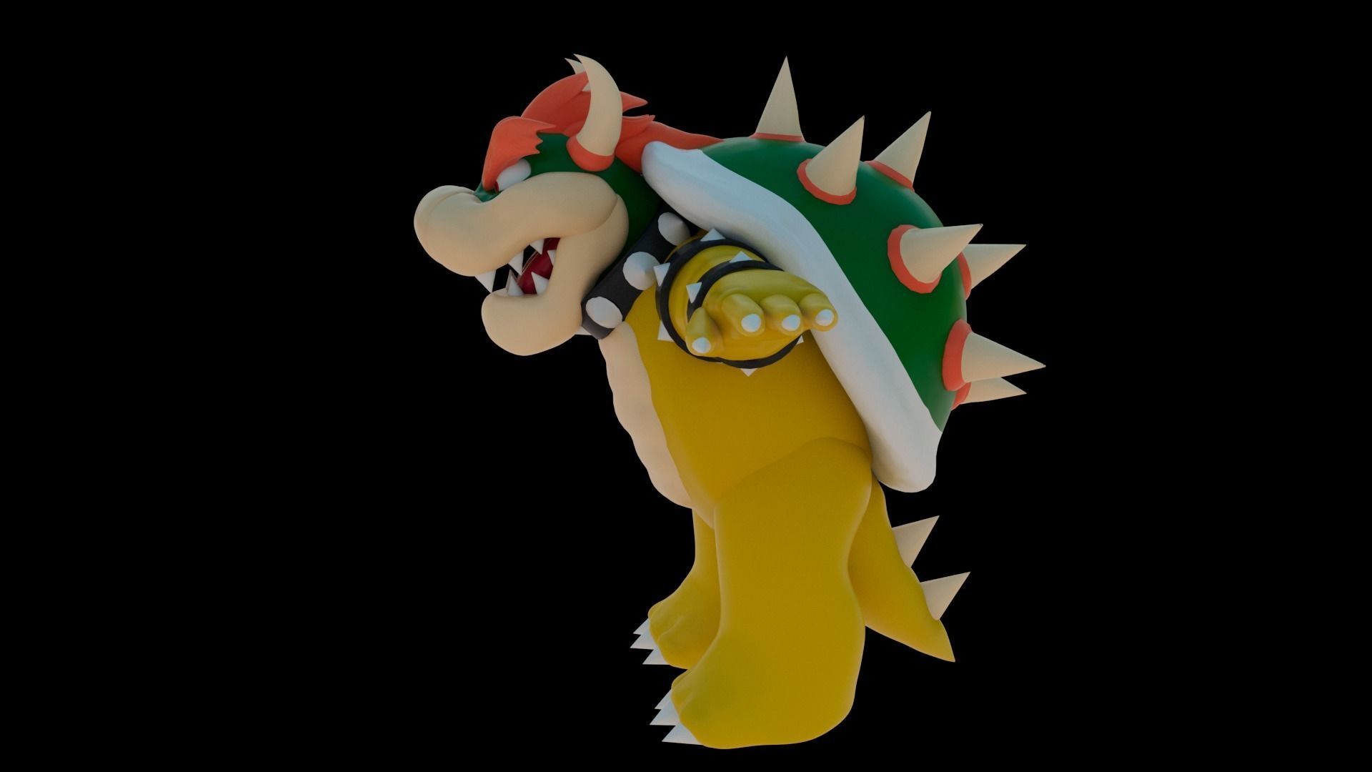 Bowser Low-poly 3D model_5