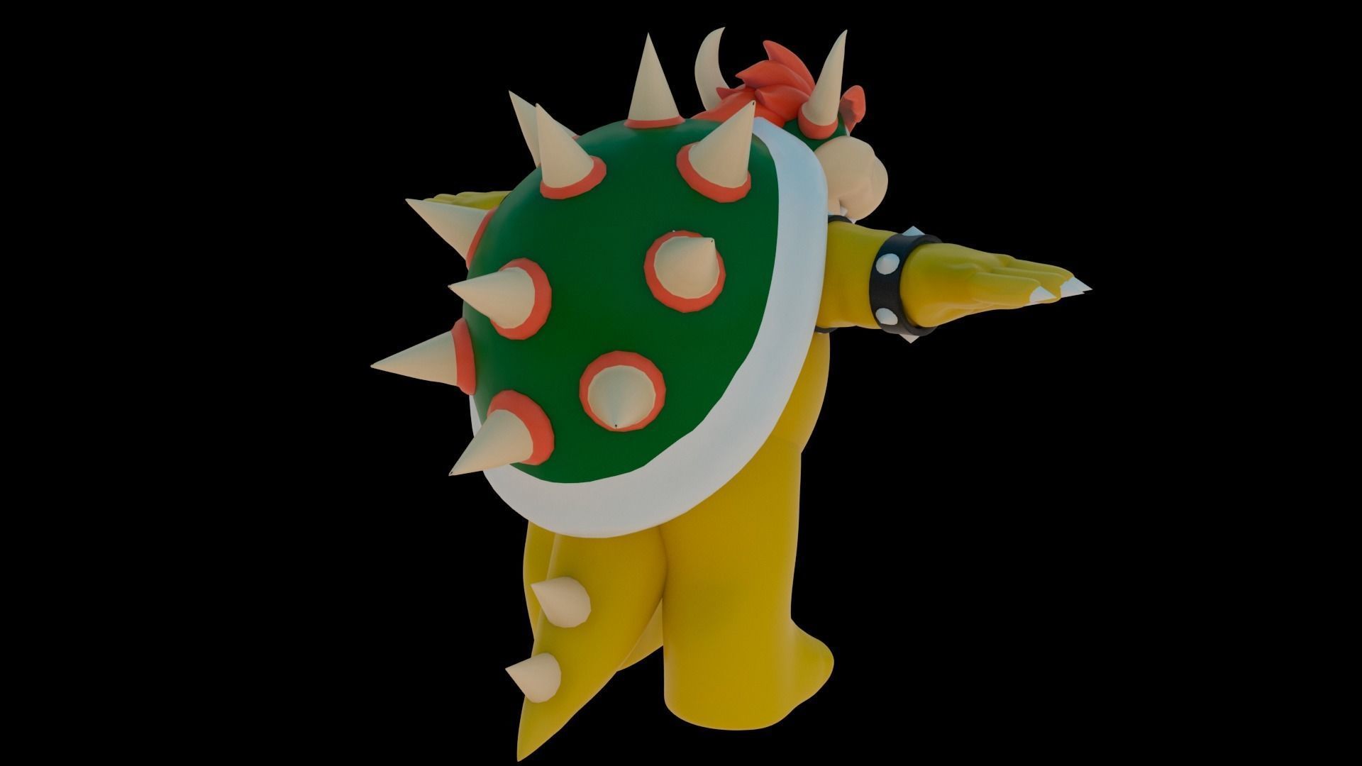 Bowser Low-poly 3D model_9