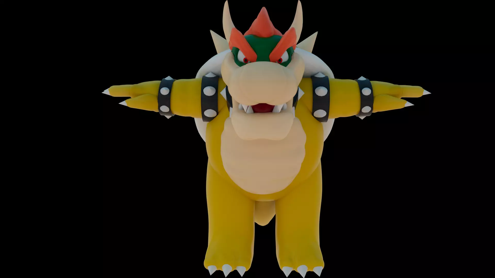 Bowser Low-poly 3D model_0