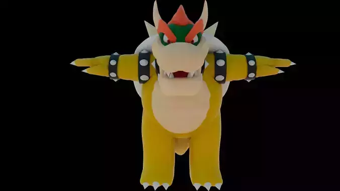 Bowser Low-poly 3D model